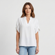 Coutivo - Blouse Femme Col V Élégante Coupe Décontractée Manches Courtes