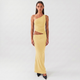 Coutivo - Robe Longue Cut-Out Taille Ajustée Style Élégant Femme