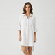 Coutivo - Blouse Longue Femme Lin Coupe Oversize Élégante Manches Longues