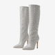 Coutivo - Bottes Hautes Femme Strass Talon Élégant Bout Pointu