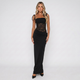 Coutivo - Robe Longue Dentelle Femme Élégance Classique Coupe Ajustée