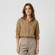 Coutivo - Blouse Femme Coton Lin Manches Longues Coupe Décontractée Élégante