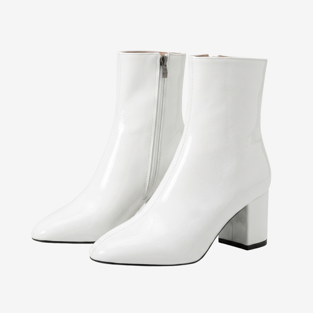 Coutivo - Bottines Femme Similicuir Confort Talon Bloc Style Classique