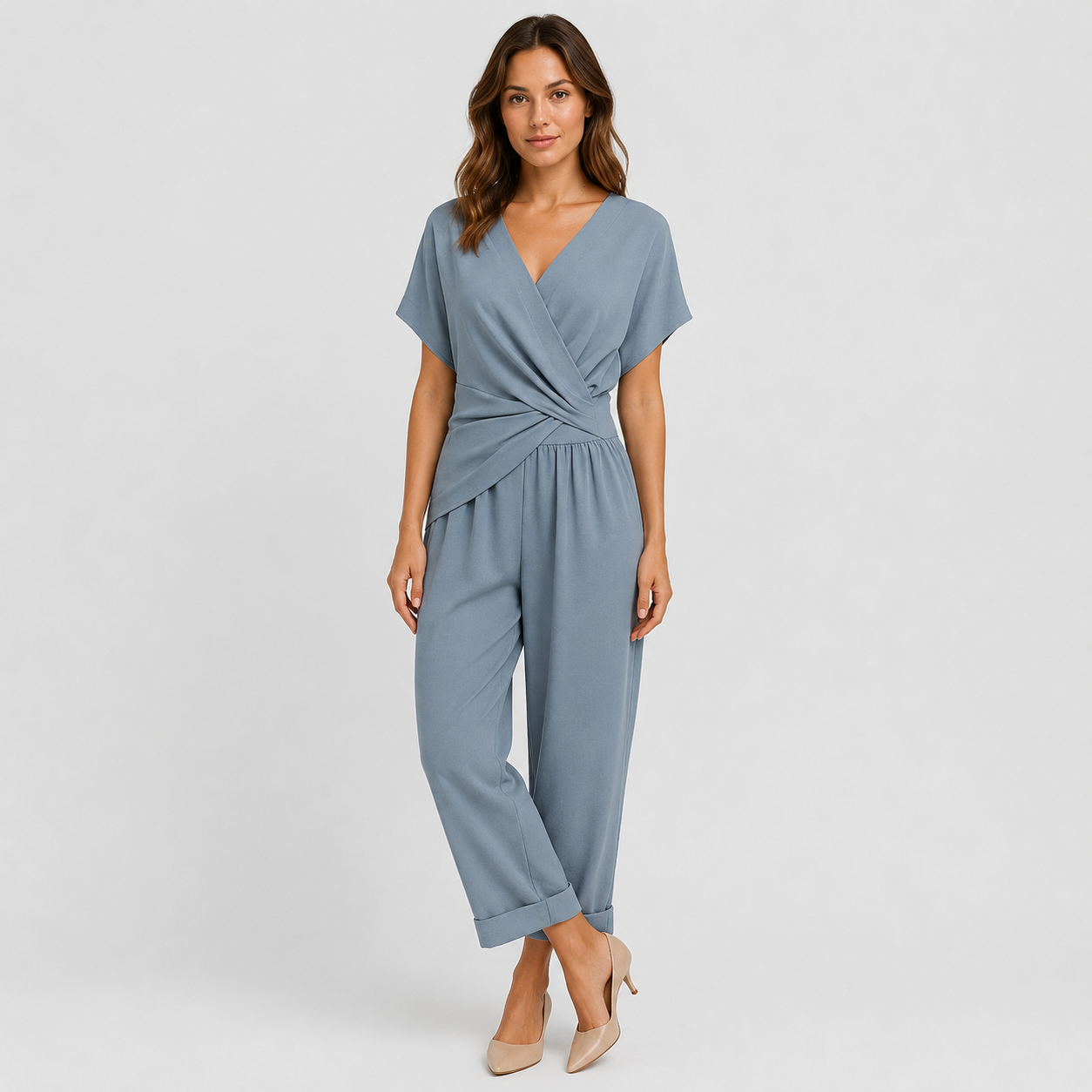 Coutivo - Ensemble Femme Deux Pièces Coupe Fluide Col Croisé Élégance Confort Quotidien