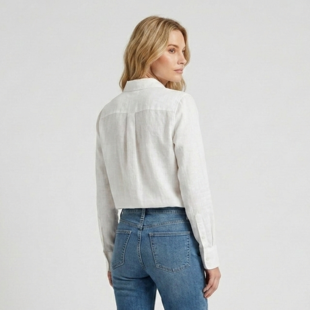 Coutivo - Chemise Lin Femme Élégante Manches Longues Été