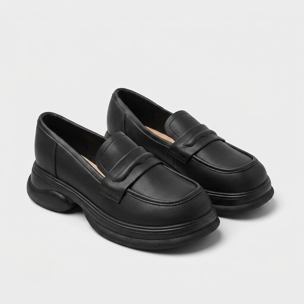 Coutivo - Mocassins Femme Semelle Crantée Détail Métallique Élégance Classique Confort Quotidien