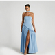 Coutivo - Robe Longue Bustier Élégance Classique Coupe Asymétrique