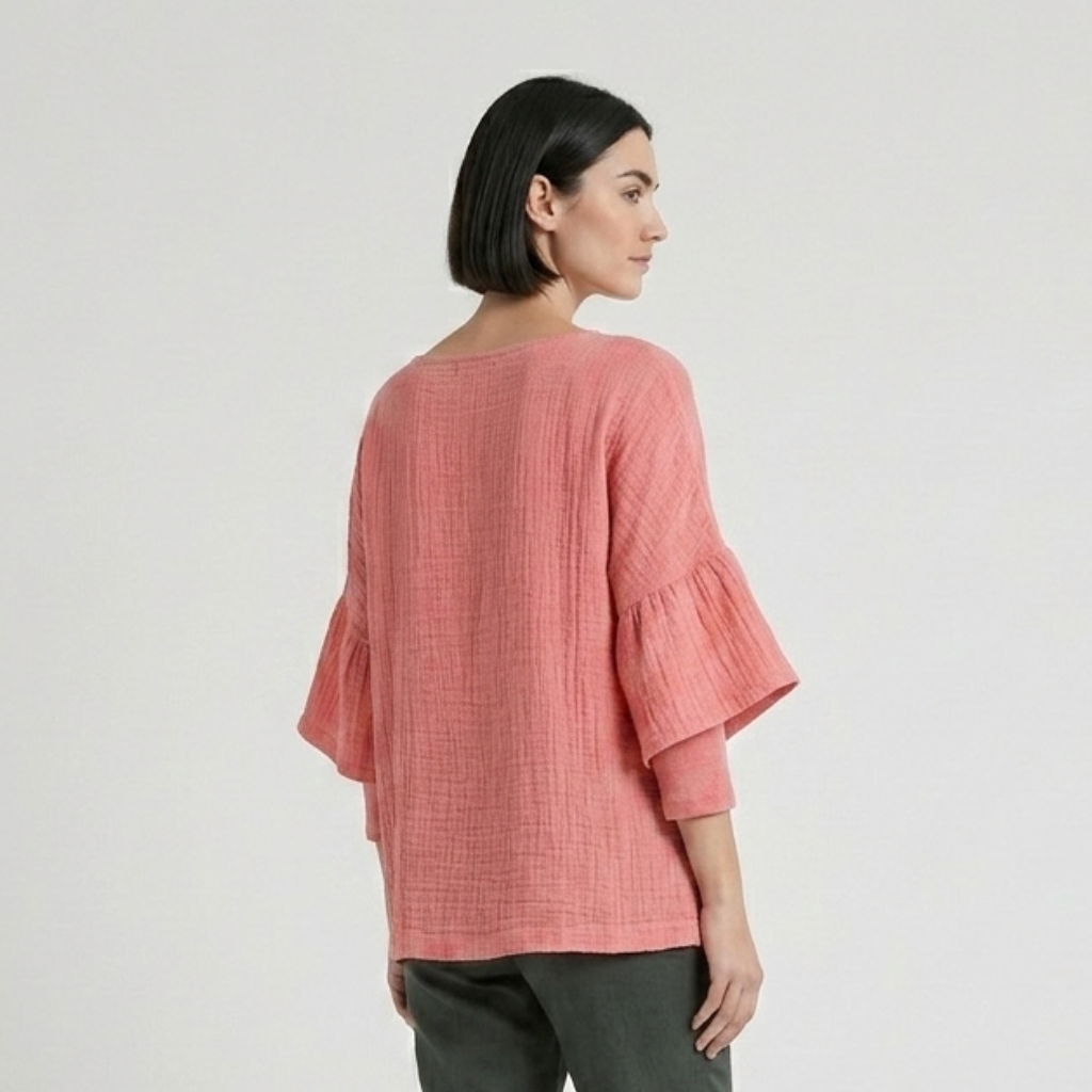 Coutivo - Blouse Femme Style Lin Classique Coupe Ample Élégante