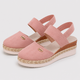 Coutivo - Sandales Femme Compensées Brides Élastiques Confort Léger Style Bohème Chic
