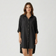 Coutivo - Blouse Longue Femme Lin Coupe Oversize Élégante Manches Longues