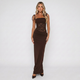 Coutivo - Robe Longue Dentelle Femme Élégance Classique Coupe Ajustée