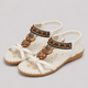 Coutivo - Sandales Femme Bohème Perles Décoratives Brides Croisées Confort Quotidien Style Élégant