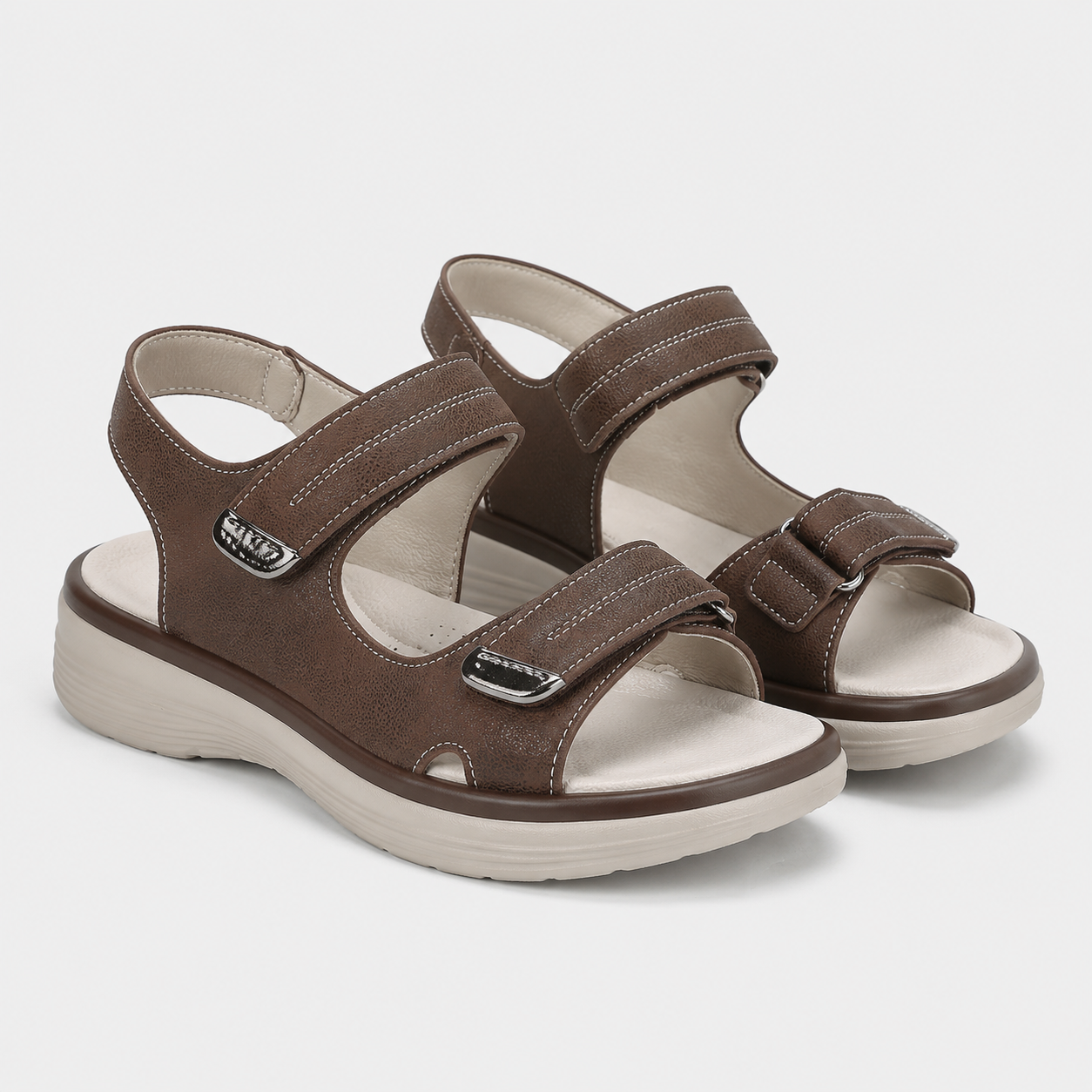 Coutivo - Sandales Femme Brides Ajustables Confort Marche Style Estival Élégant