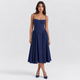 Coutivo - Robe Femme Midi Bretelles Fines Coupe Évasée Élégance Intemporelle Confort Raffiné