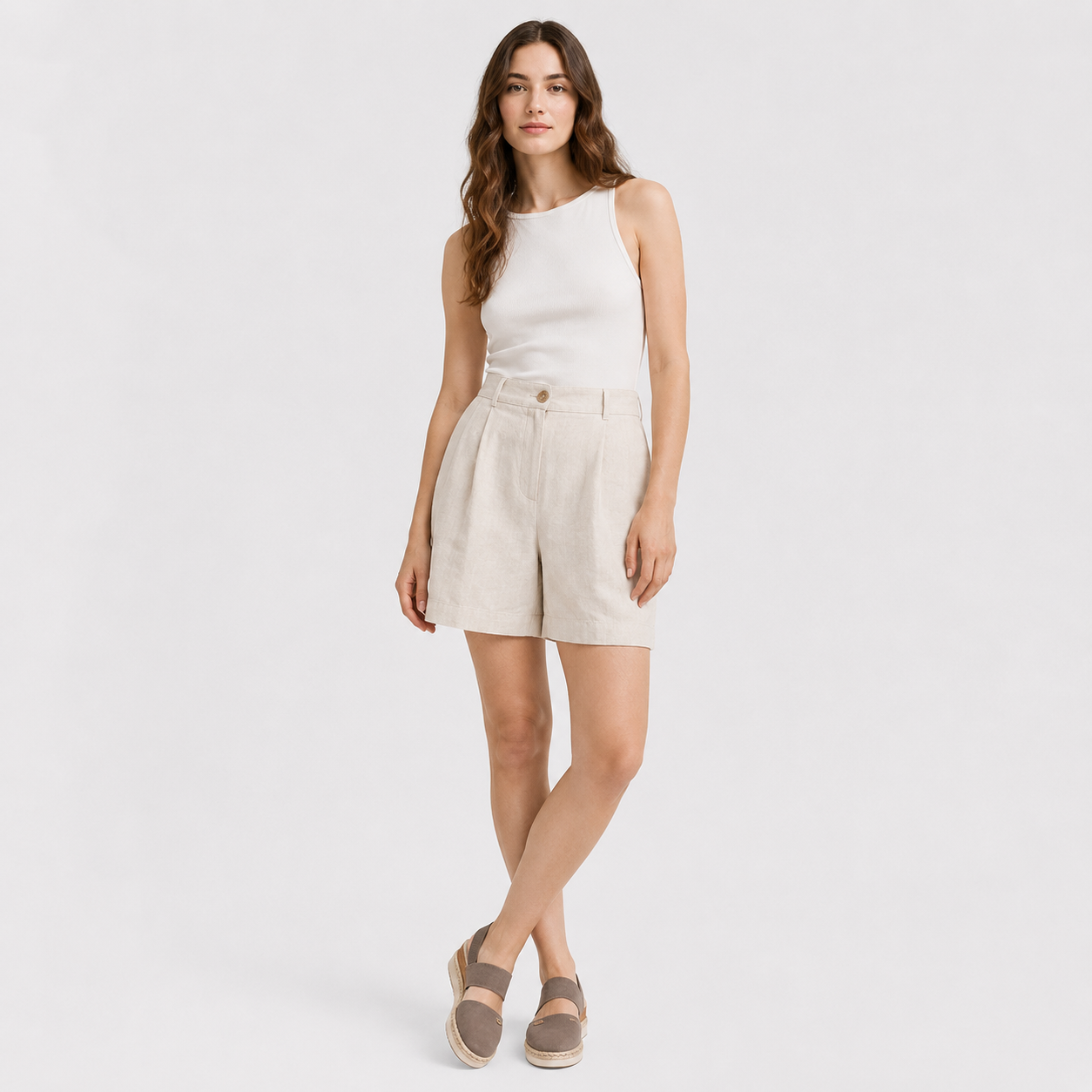 Coutivo - Sandales Femme Compensées Brides Élastiques Confort Léger Style Bohème Chic