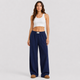 Coutivo - Pantalon Femme Rayé Coupe Large Taille Élastique Confort Fluide Style Décontracté