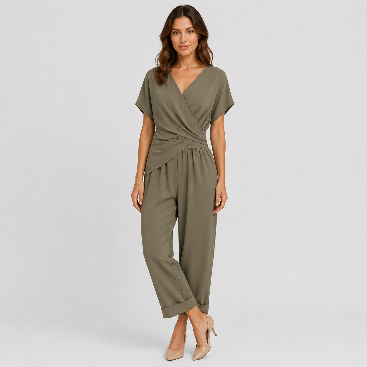 Coutivo - Ensemble Femme Deux Pièces Coupe Fluide Col Croisé Élégance Confort Quotidien