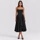 Coutivo - Robe Femme Midi Bretelles Fines Coupe Évasée Élégance Intemporelle Confort Raffiné